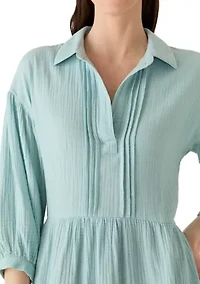 Women's Collared Tiered Dress