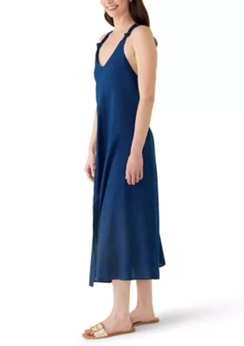 Women's Knotted Strap A-Line Dress