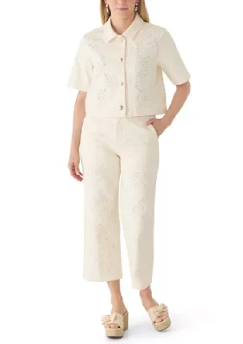 Women's Short Sleeve Button Top