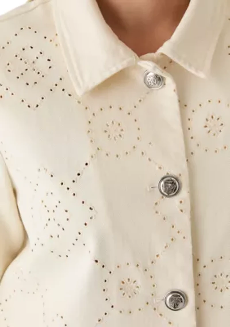 Women's Short Sleeve Button Top