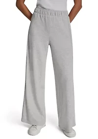 Women's Wide Leg Sequin Trim Pull On Pants