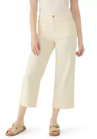 Women's High Rise Cropped Wide Leg Pants