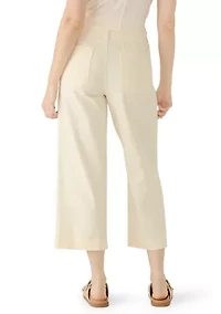 Women's High Rise Cropped Wide Leg Pants