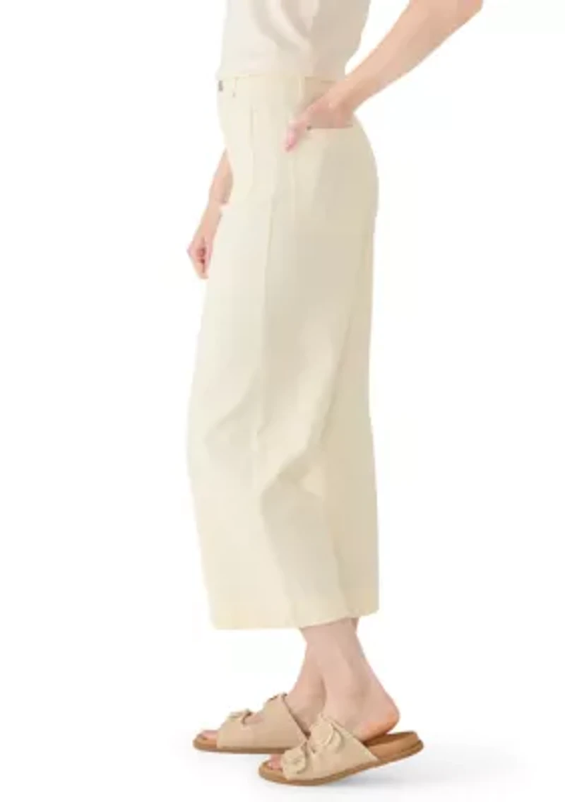 Women's High Rise Cropped Wide Leg Pants