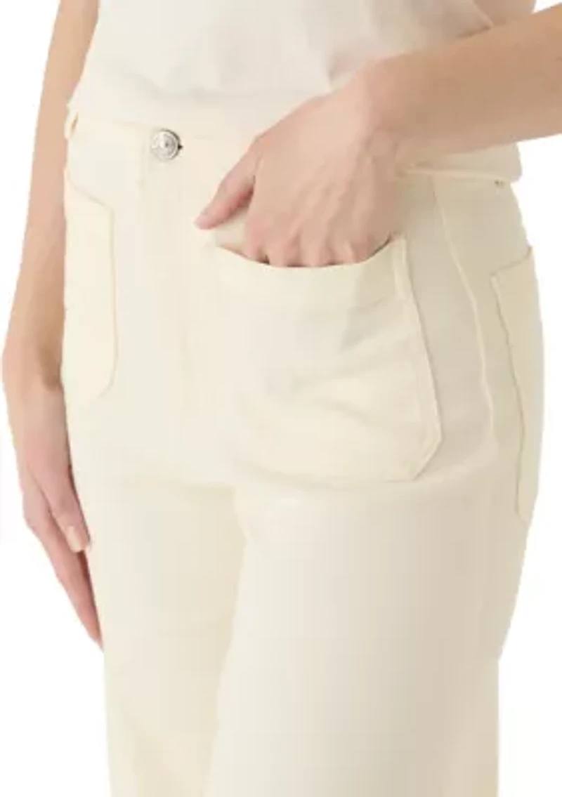 Women's High Rise Cropped Wide Leg Pants