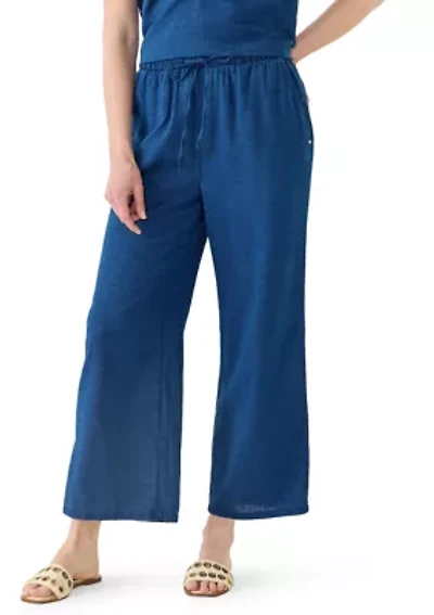 Women's High Rise Cropped Wide Leg Pants