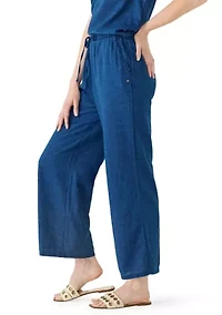Women's High Rise Cropped Wide Leg Pants
