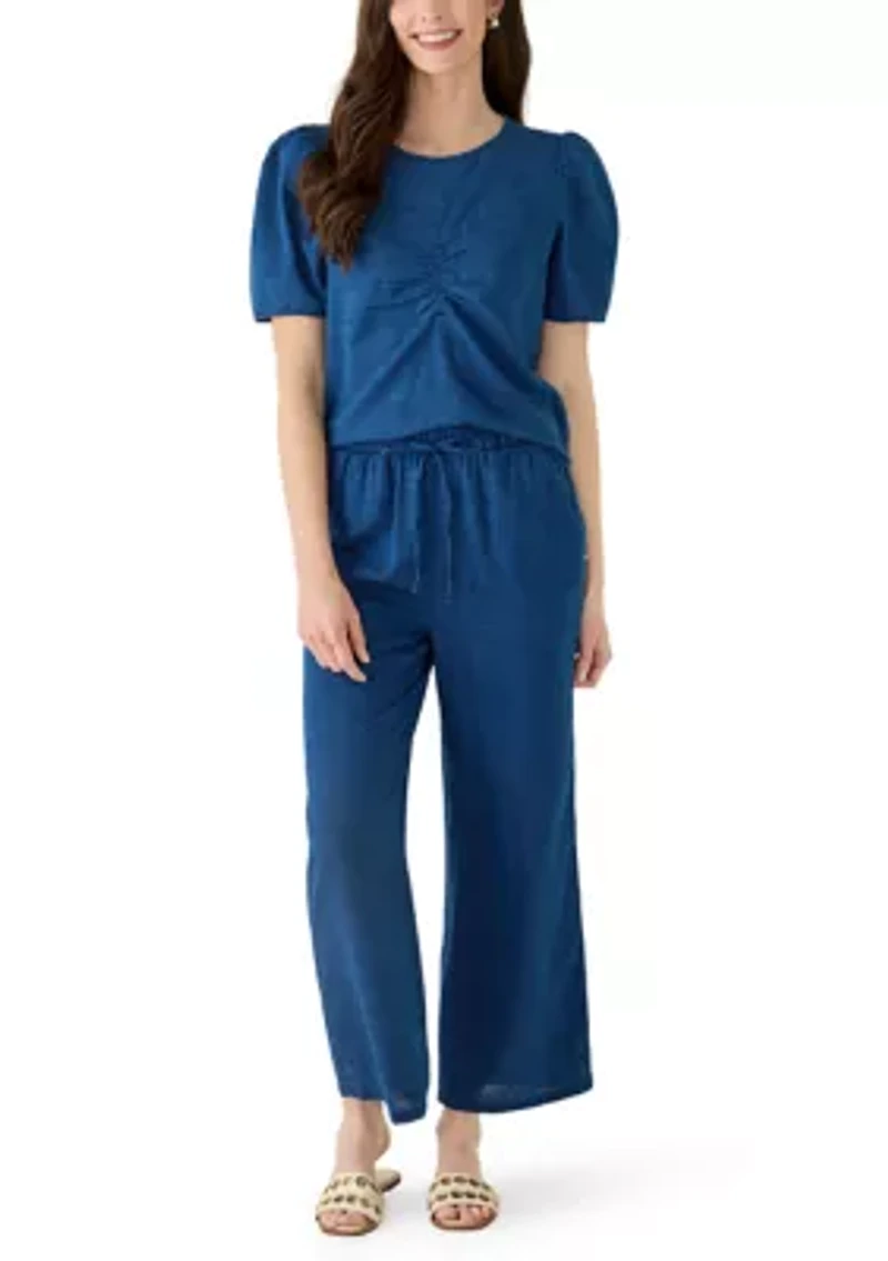 Women's High Rise Cropped Wide Leg Pants