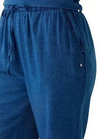 Women's High Rise Cropped Wide Leg Pants