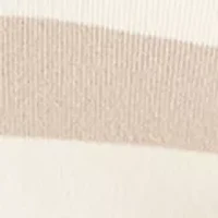 Women's Striped Sleeveless Polo Sweater