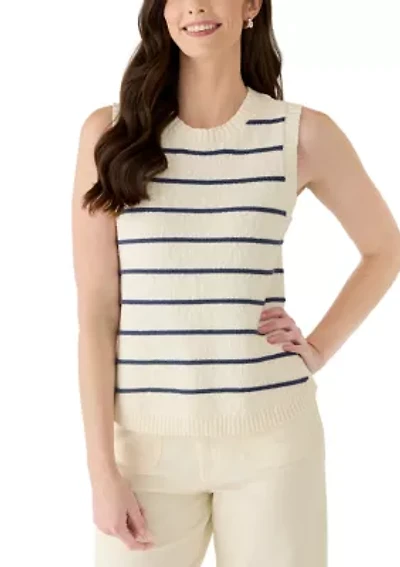 Women's Sleeveless Striped Sweater