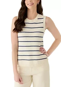 Women's Sleeveless Striped Sweater