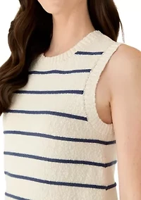 Women's Sleeveless Striped Sweater
