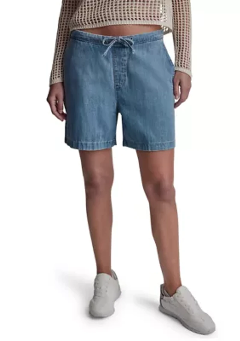 Women's Mid Rise Flowy Relaxed Shorts
