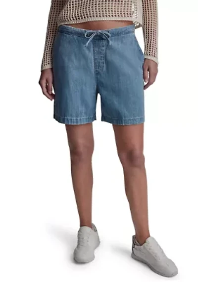 Women's Mid Rise Flowy Relaxed Shorts