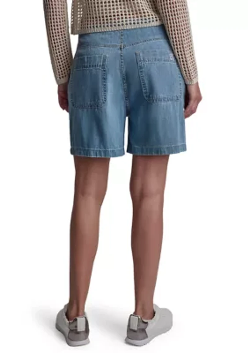 Women's Mid Rise Flowy Relaxed Shorts