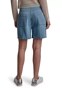 Women's Mid Rise Flowy Relaxed Shorts