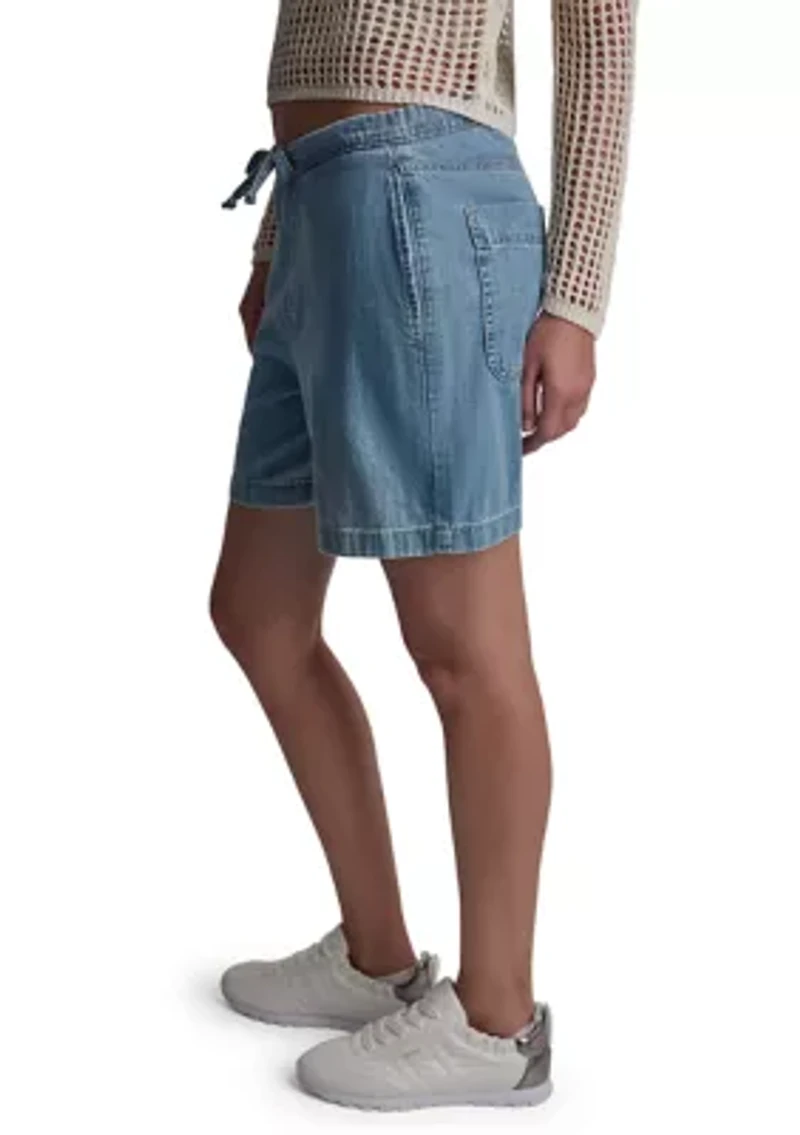 Women's Mid Rise Flowy Relaxed Shorts