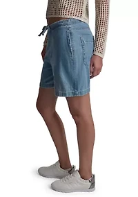Women's Mid Rise Flowy Relaxed Shorts