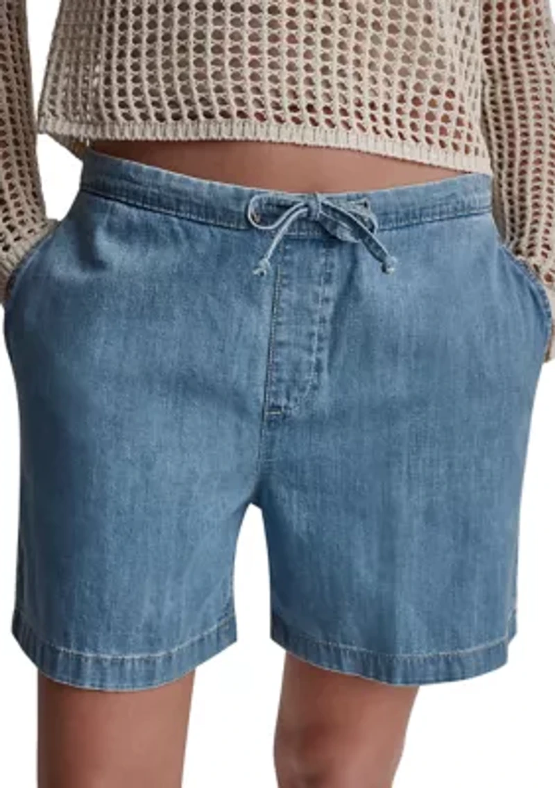 Women's Mid Rise Flowy Relaxed Shorts