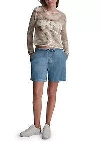 Women's Mid Rise Flowy Relaxed Shorts