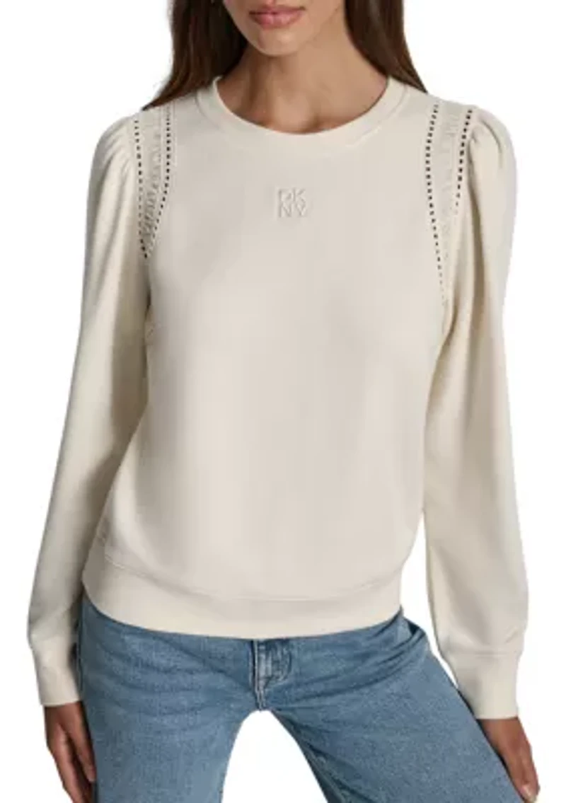 Women's Puff Long Sleeve Logo Sweatshirt