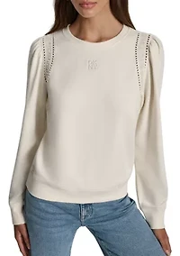 Women's Puff Long Sleeve Logo Sweatshirt