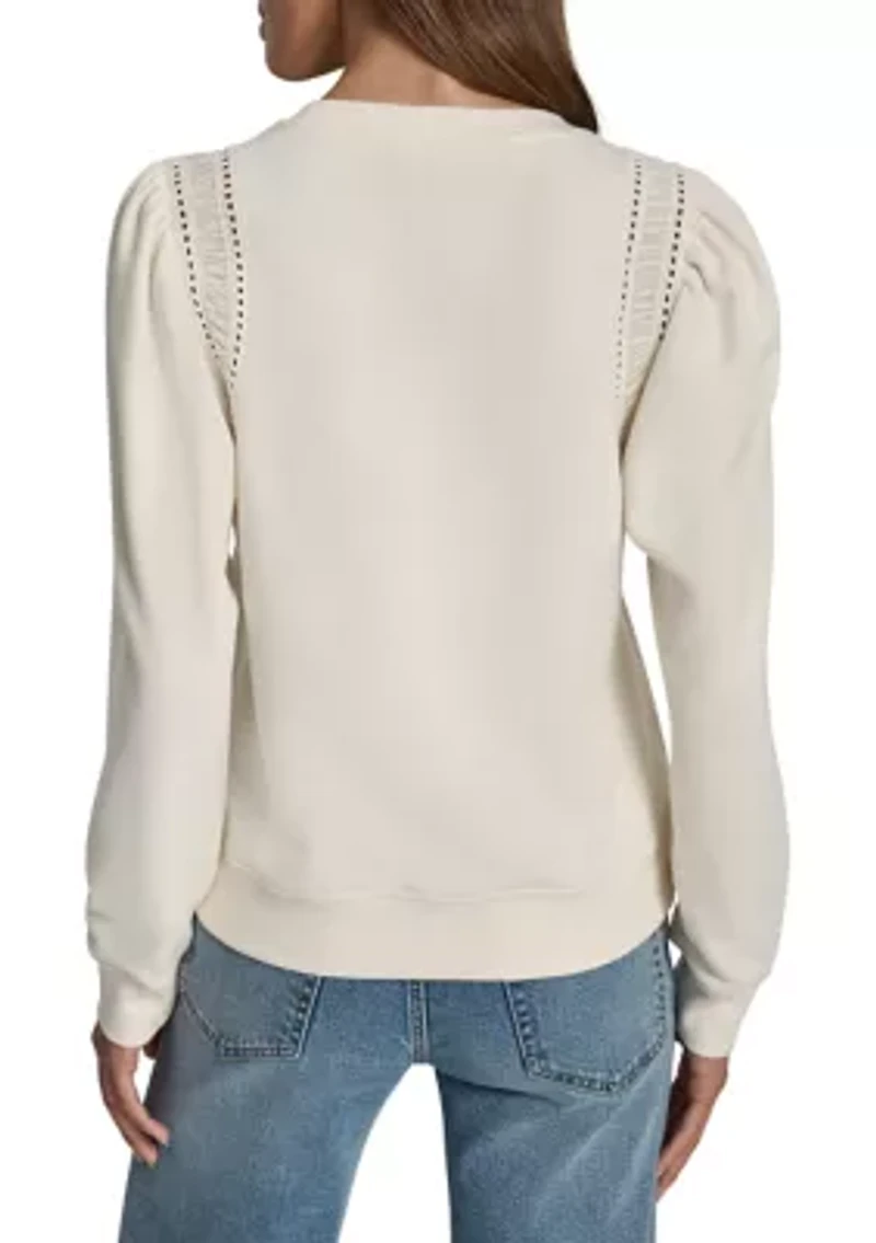 Women's Puff Long Sleeve Logo Sweatshirt