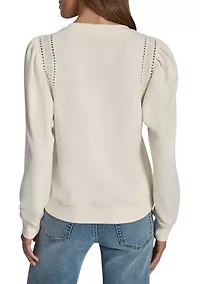 Women's Puff Long Sleeve Logo Sweatshirt