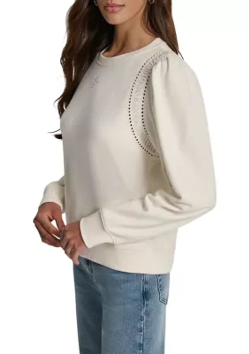 Women's Puff Long Sleeve Logo Sweatshirt