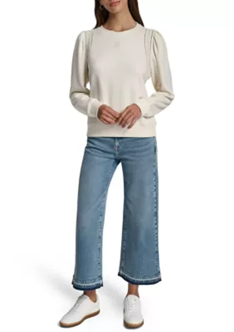 Women's Puff Long Sleeve Logo Sweatshirt