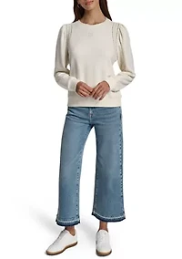 Women's Puff Long Sleeve Logo Sweatshirt