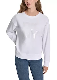 Women's Sequin Logo Graphic Sweatshirt