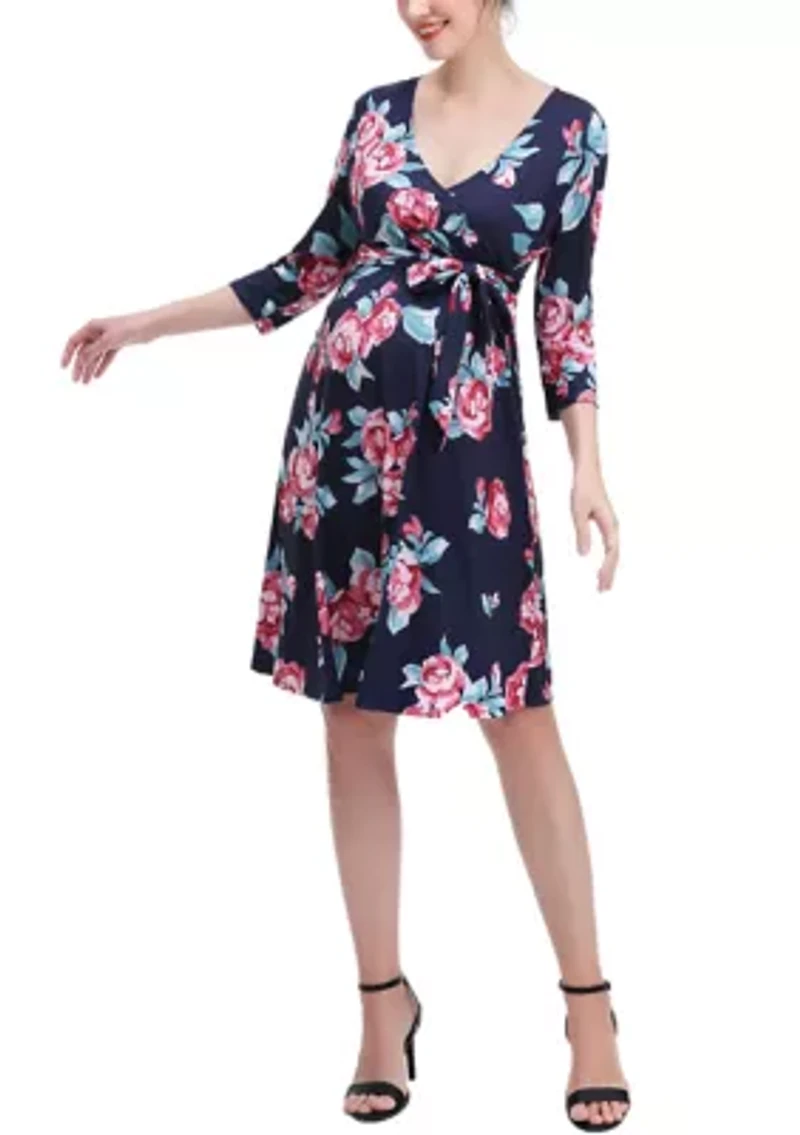 Materity Diana Nursing Faux Wrap Dress