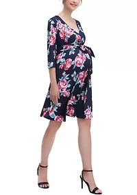 Materity Diana Nursing Faux Wrap Dress