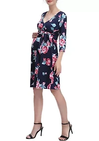 Materity Diana Nursing Faux Wrap Dress