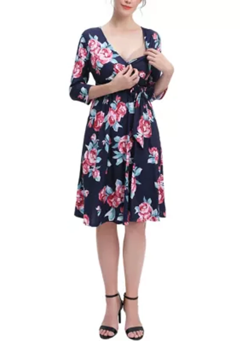 Materity Diana Nursing Faux Wrap Dress
