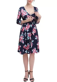 Materity Diana Nursing Faux Wrap Dress