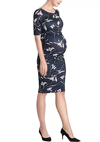 Beth Maternity Nursing Midi Dress