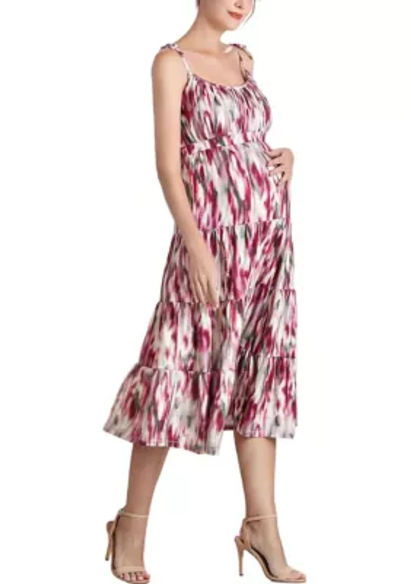 Adia Ruffle Maternity Jersey Sundress