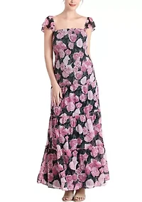 Acey Smocked Maternity Maxi Dress