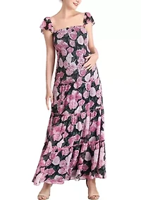 Acey Smocked Maternity Maxi Dress