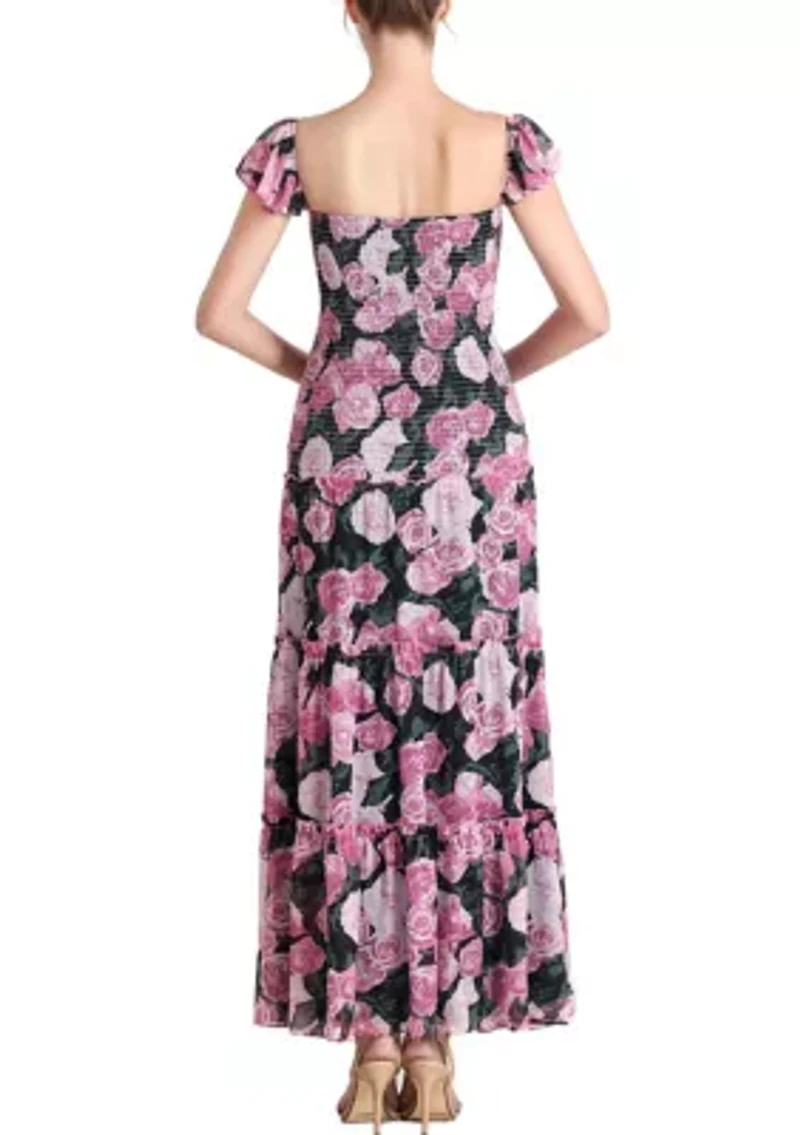 Acey Smocked Maternity Maxi Dress