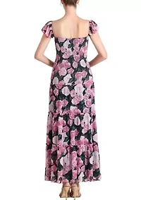 Acey Smocked Maternity Maxi Dress