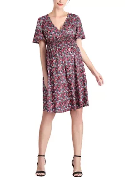 Evin V-Neck Maternity Nursing Dress