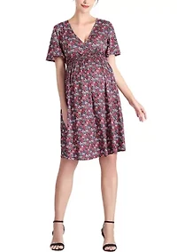 Evin V-Neck Maternity Nursing Dress