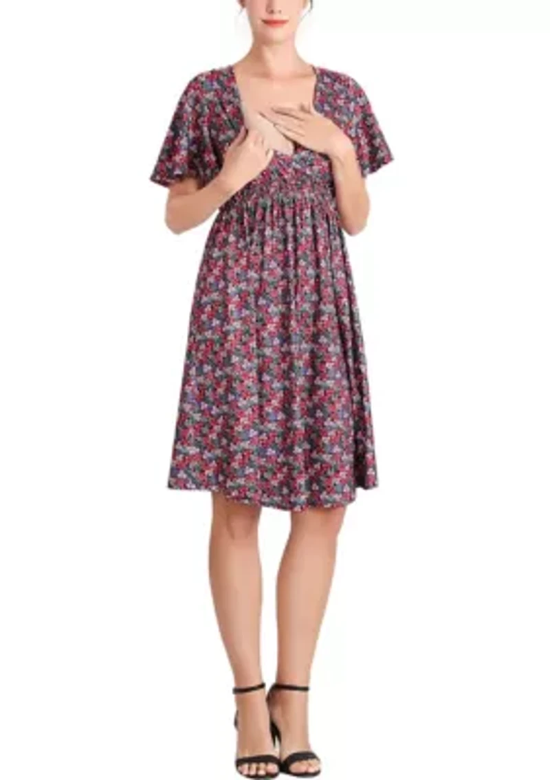 Evin V-Neck Maternity Nursing Dress