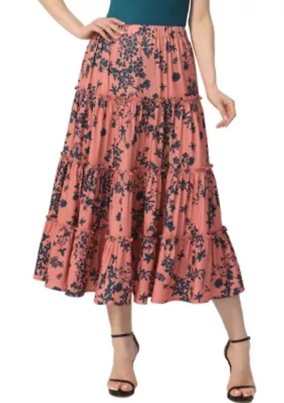 Tiered Midi Skirt