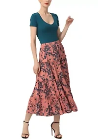 Tiered Midi Skirt