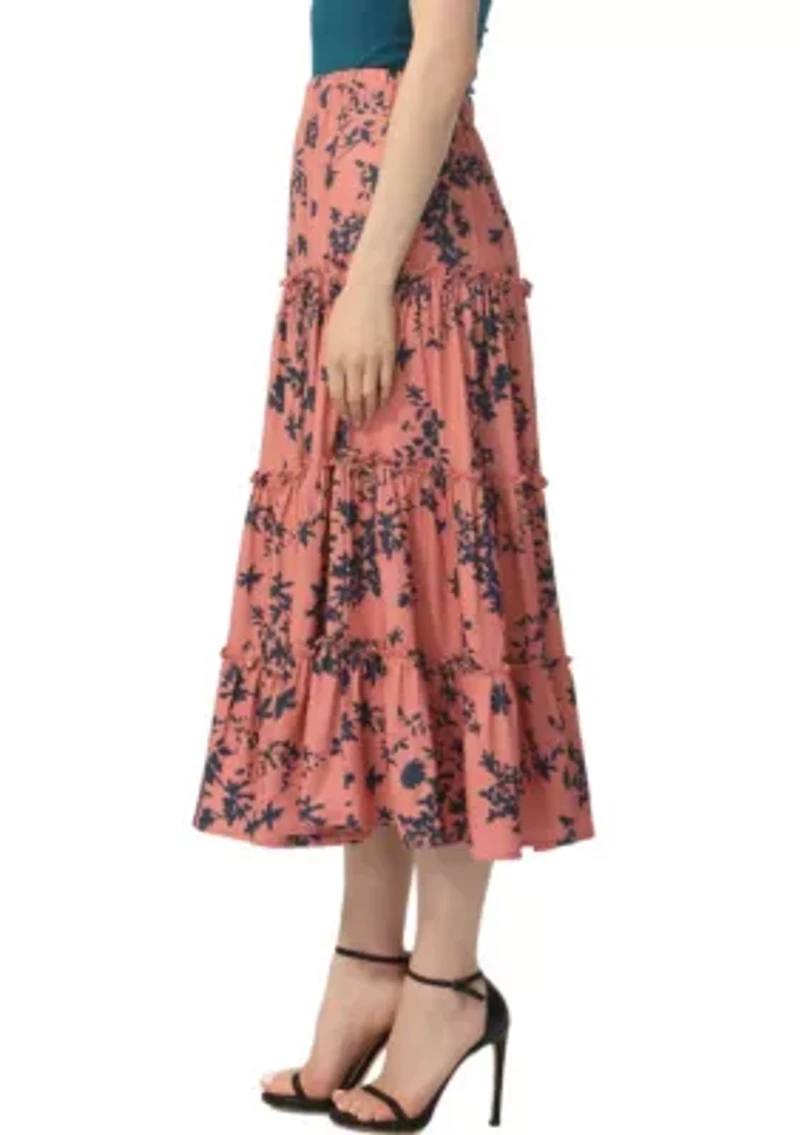 Tiered Midi Skirt